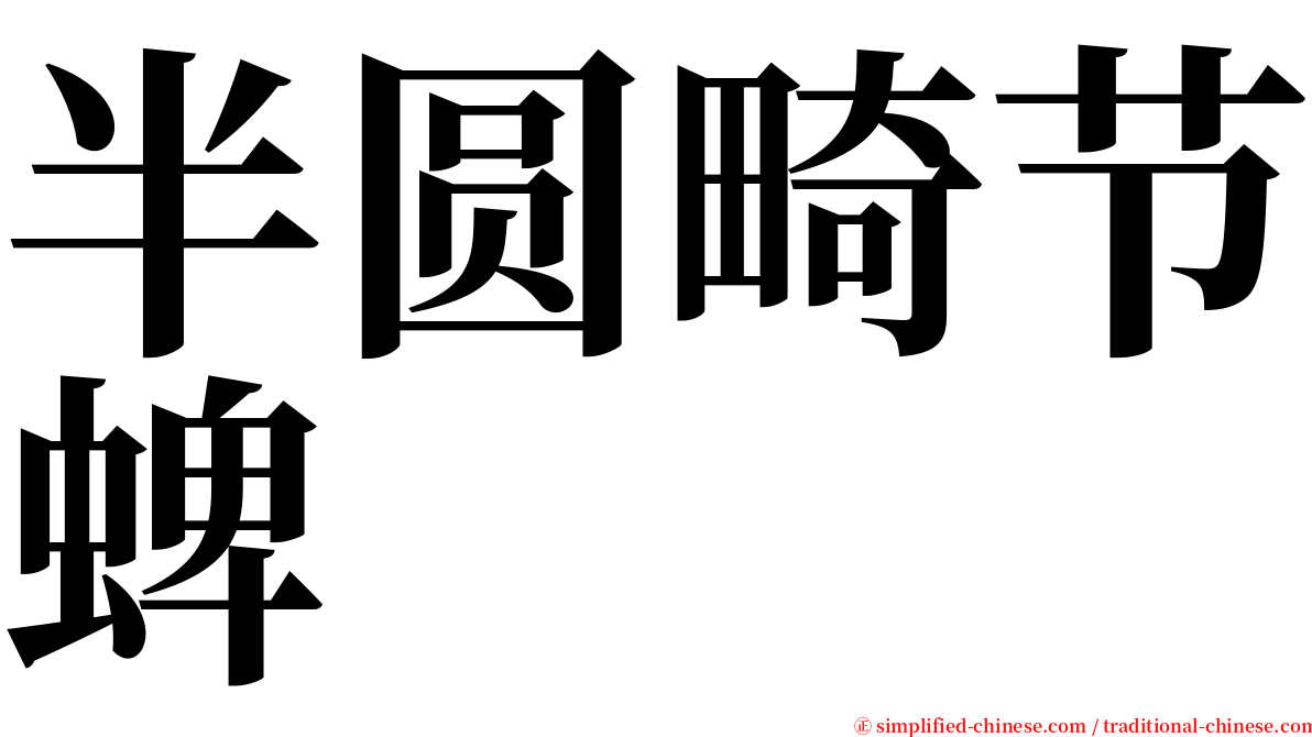 半圆畸节蜱 serif font