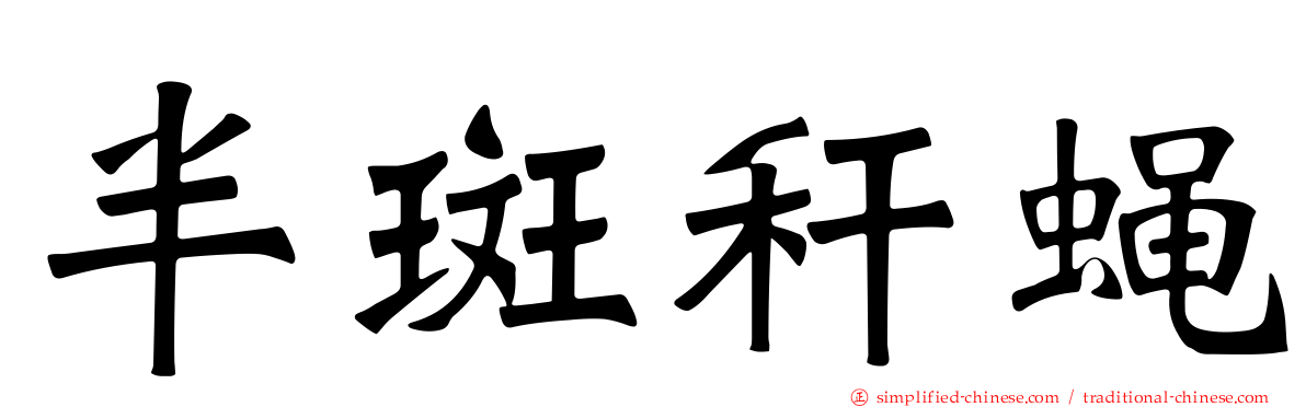 半斑秆蝇
