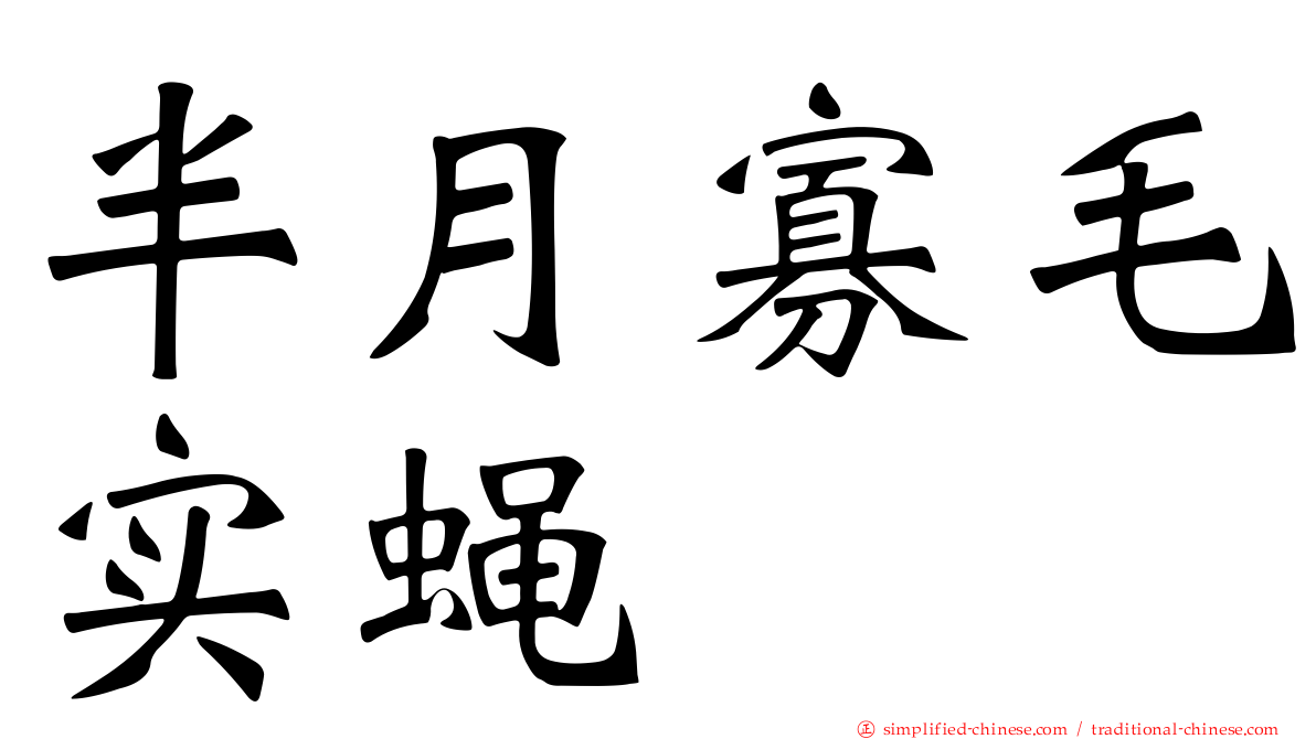 半月寡毛实蝇