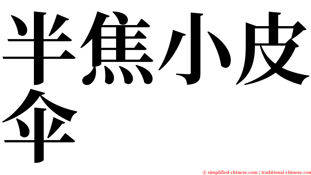 半焦小皮伞 serif font