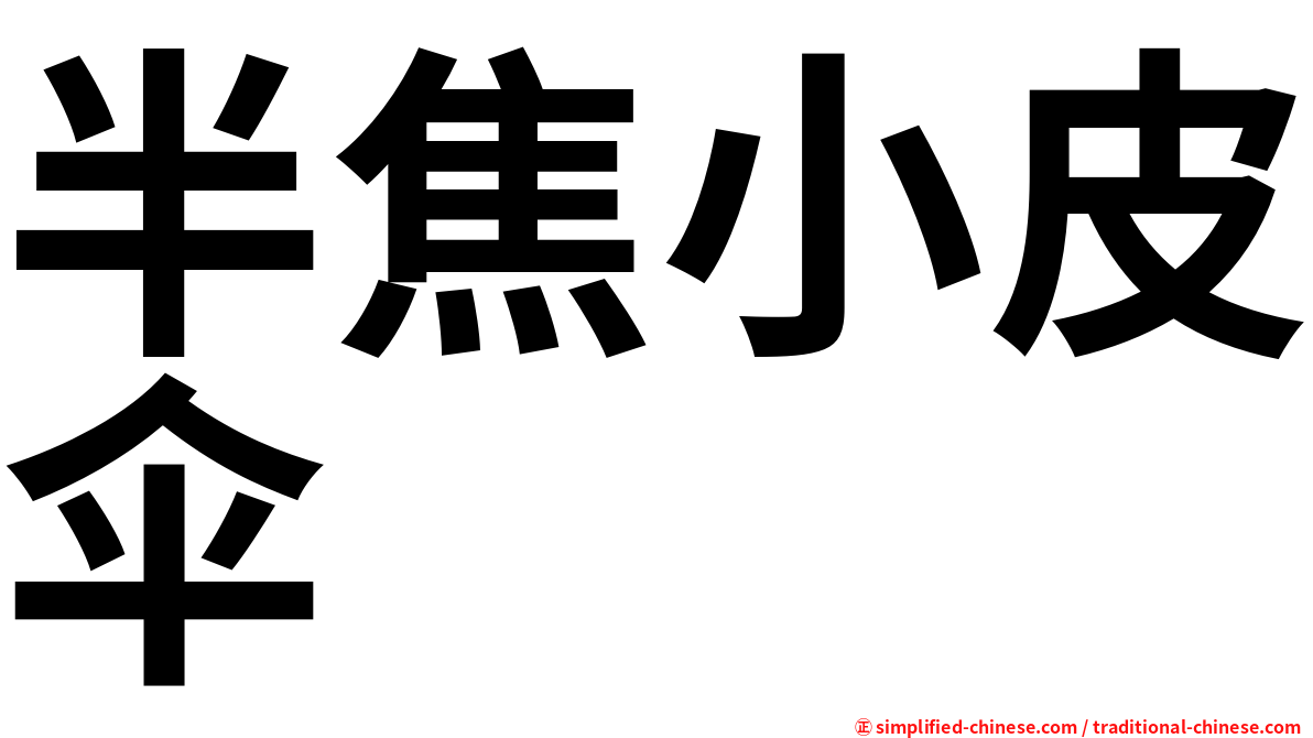 半焦小皮伞