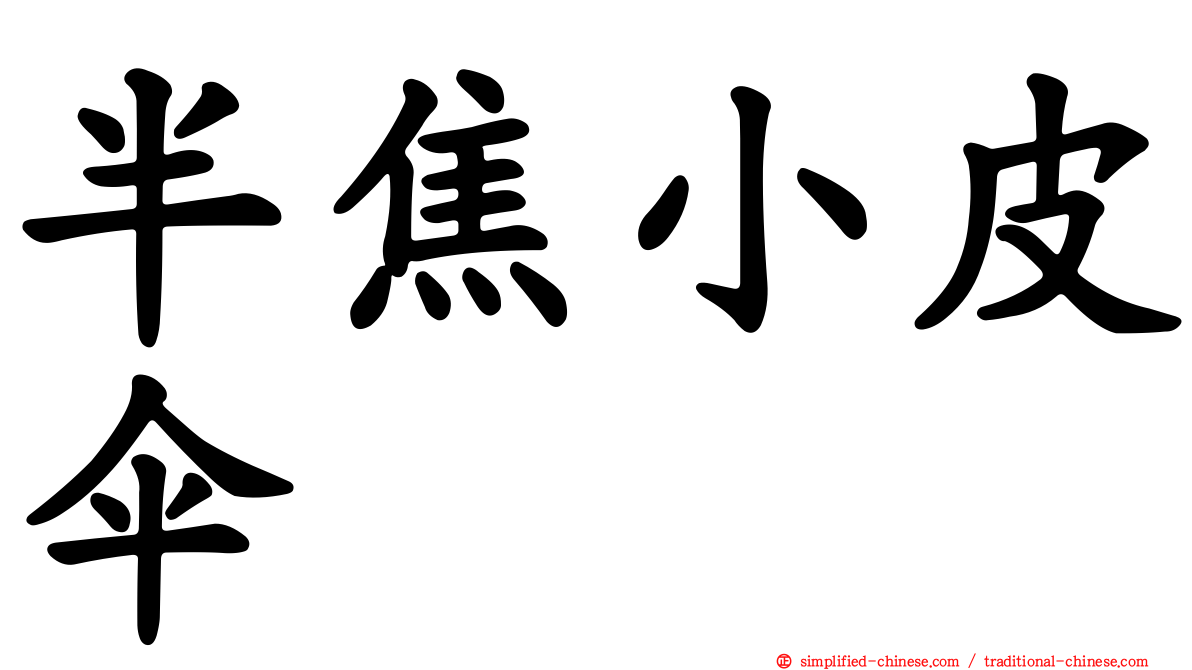 半焦小皮伞