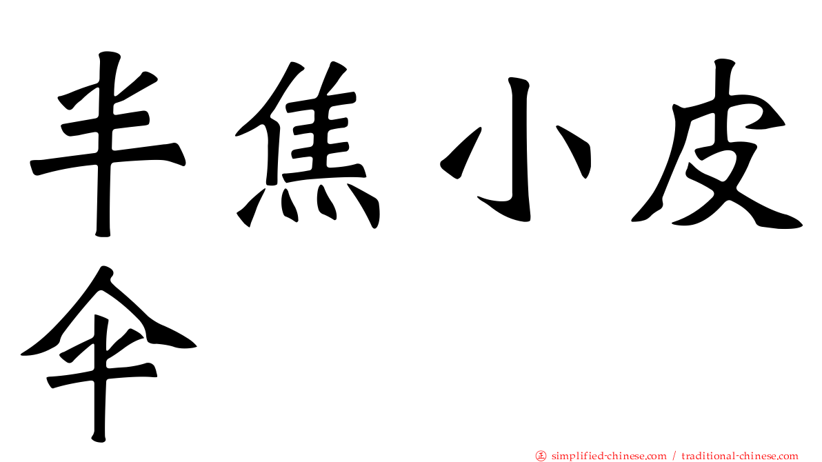 半焦小皮伞