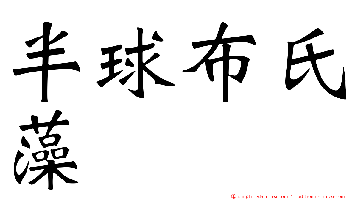 半球布氏藻