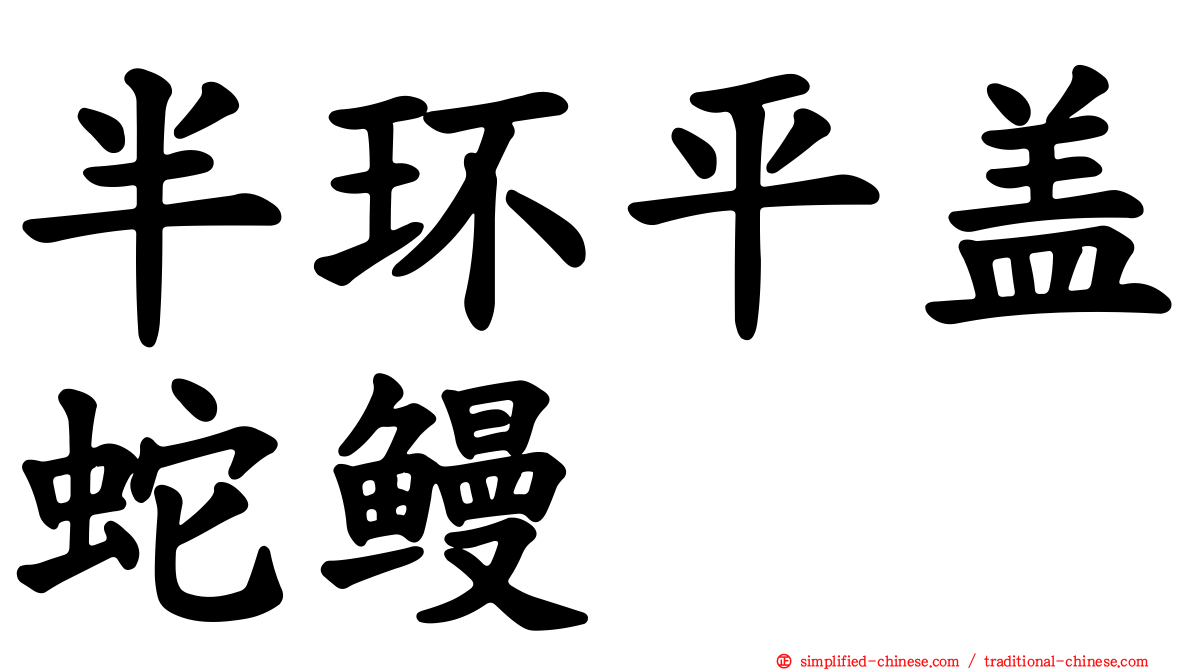 半环平盖蛇鳗