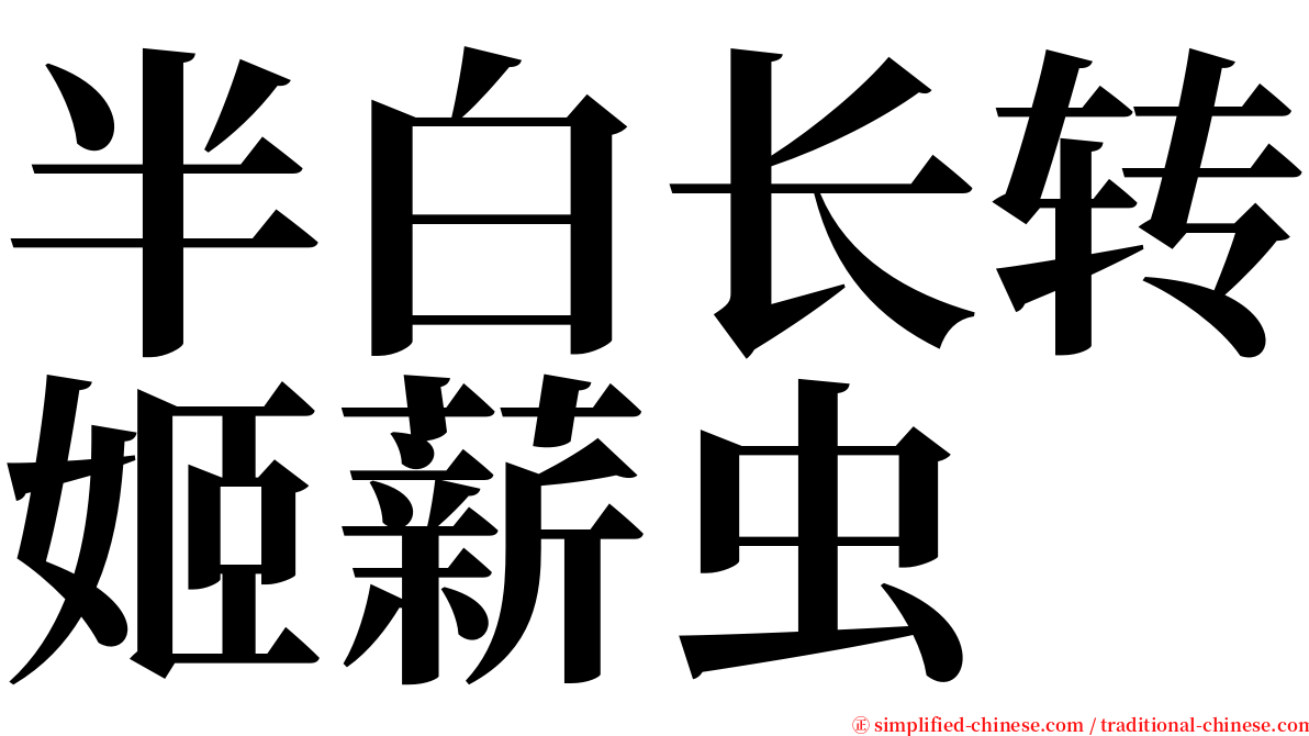 半白长转姬薪虫 serif font
