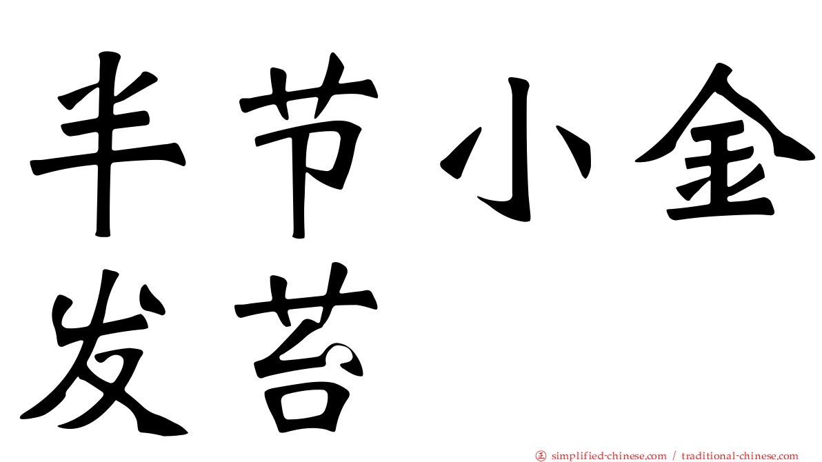 半节小金发苔