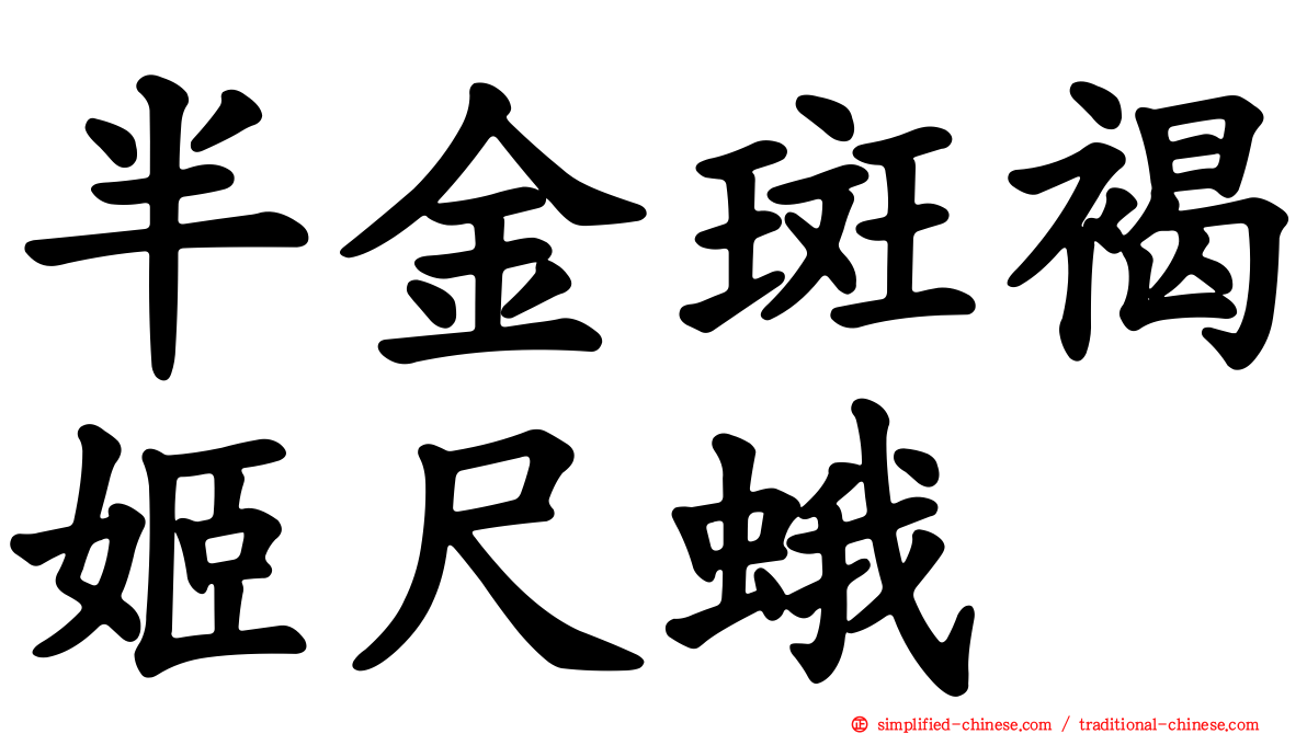 半金斑褐姬尺蛾