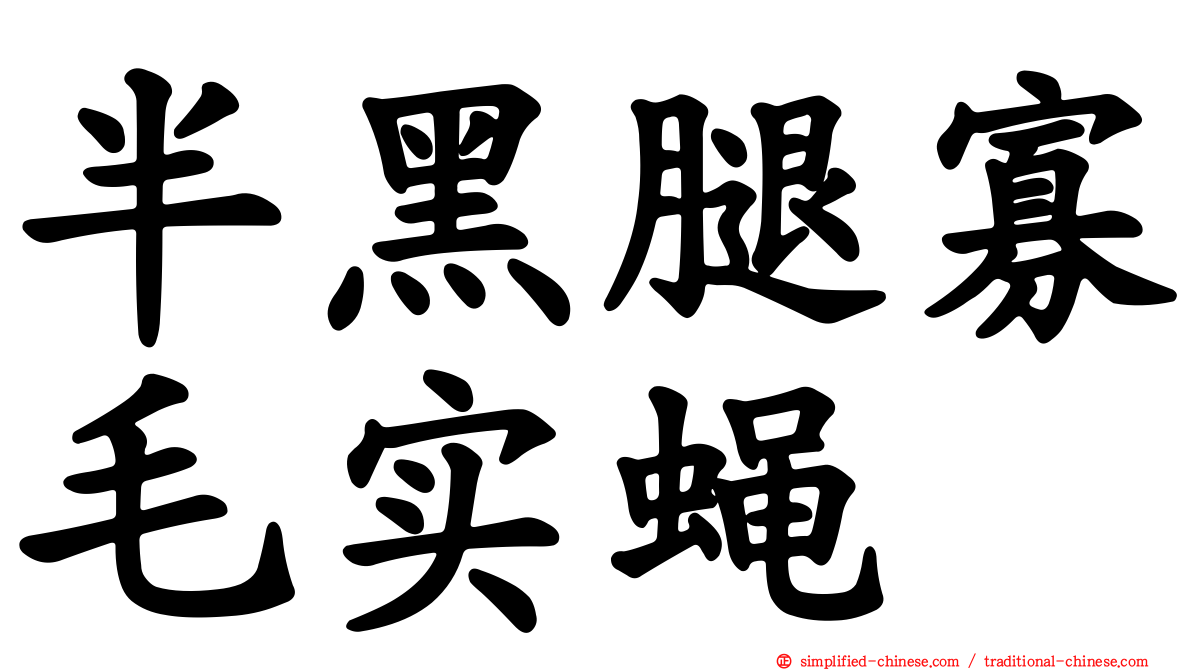 半黑腿寡毛实蝇