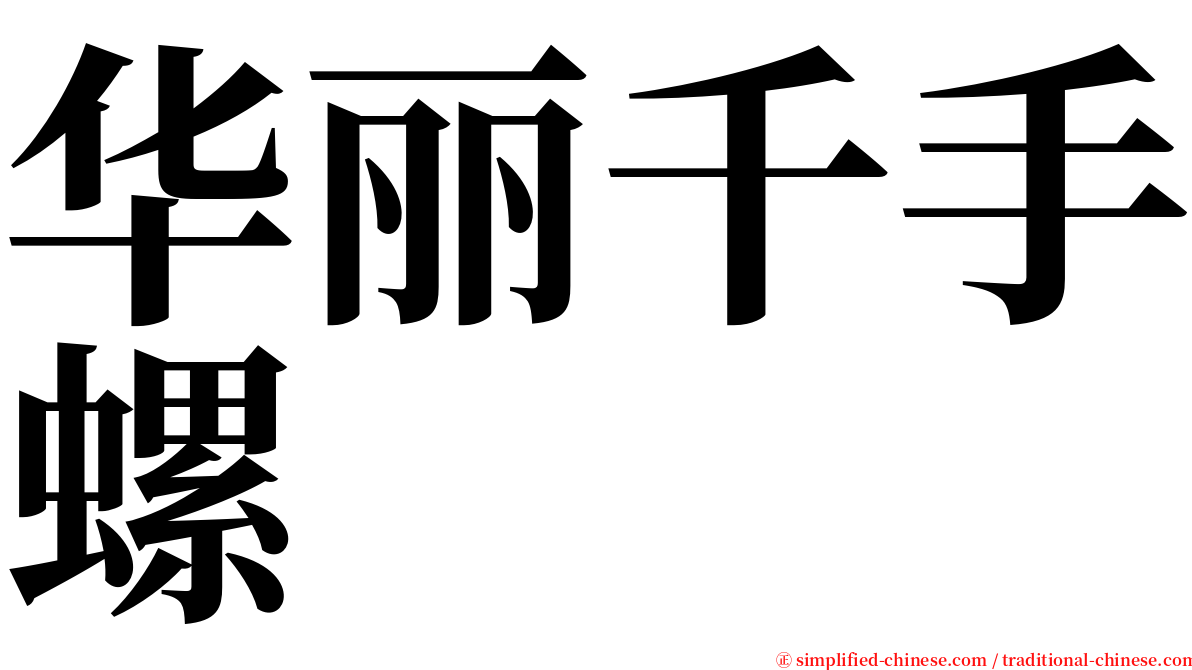 华丽千手螺 serif font