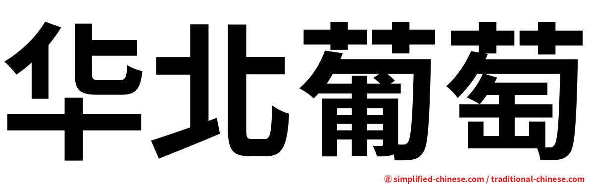 华北葡萄