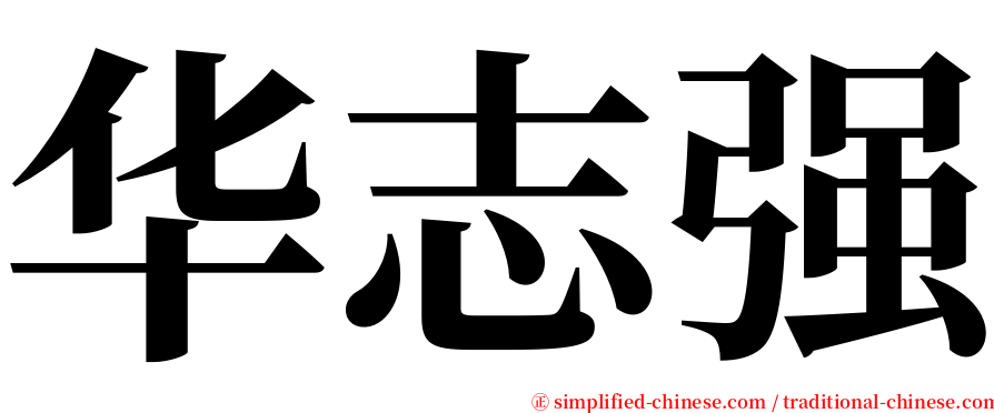 华志强 serif font
