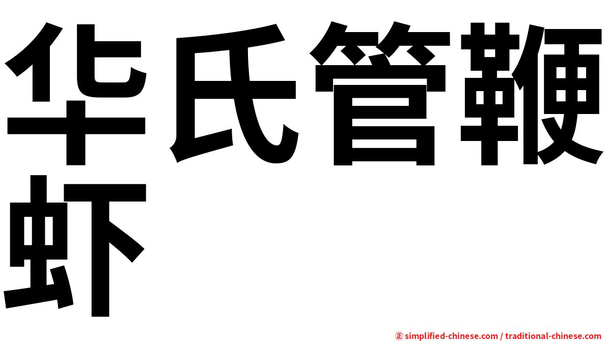 华氏管鞭虾