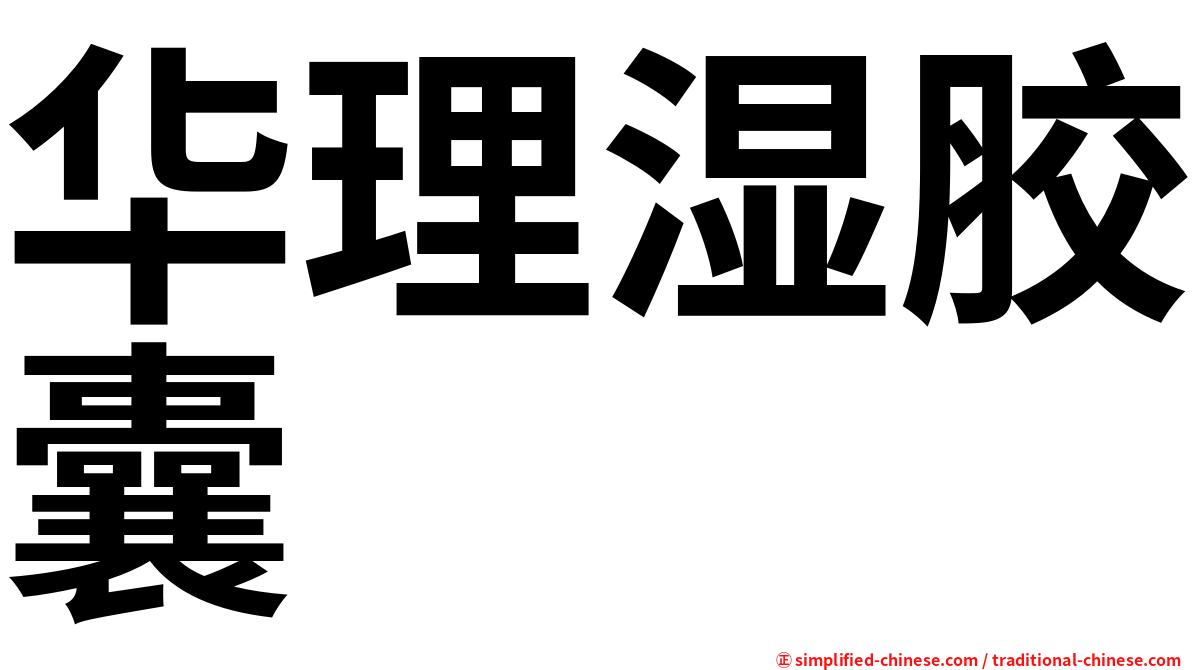 华理湿胶囊
