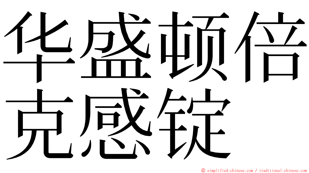 华盛顿倍克感锭 ming font