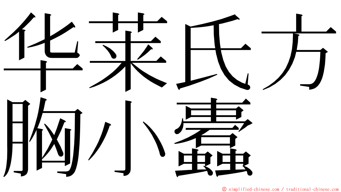 华莱氏方胸小蠹 ming font