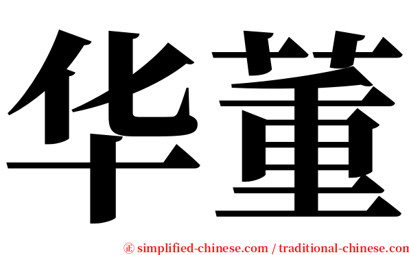华董 serif font