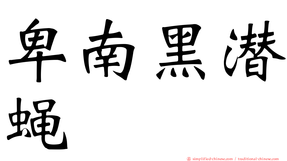 卑南黑潜蝇