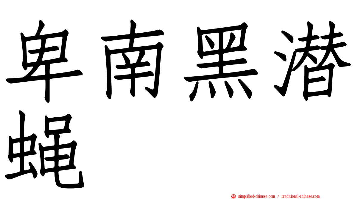 卑南黑潜蝇