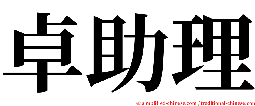 卓助理 serif font