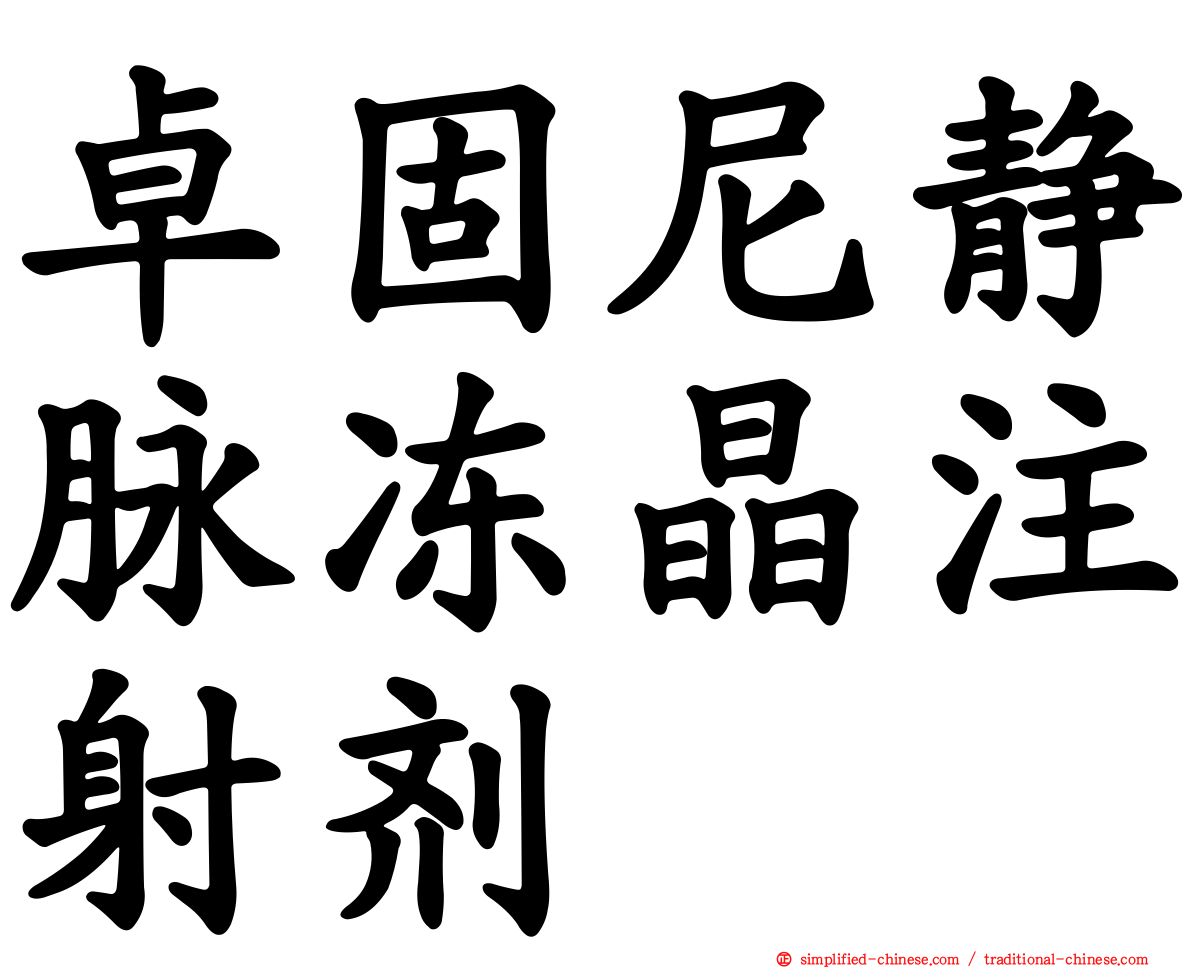 卓固尼静脉冻晶注射剂