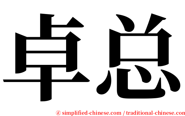 卓总 serif font