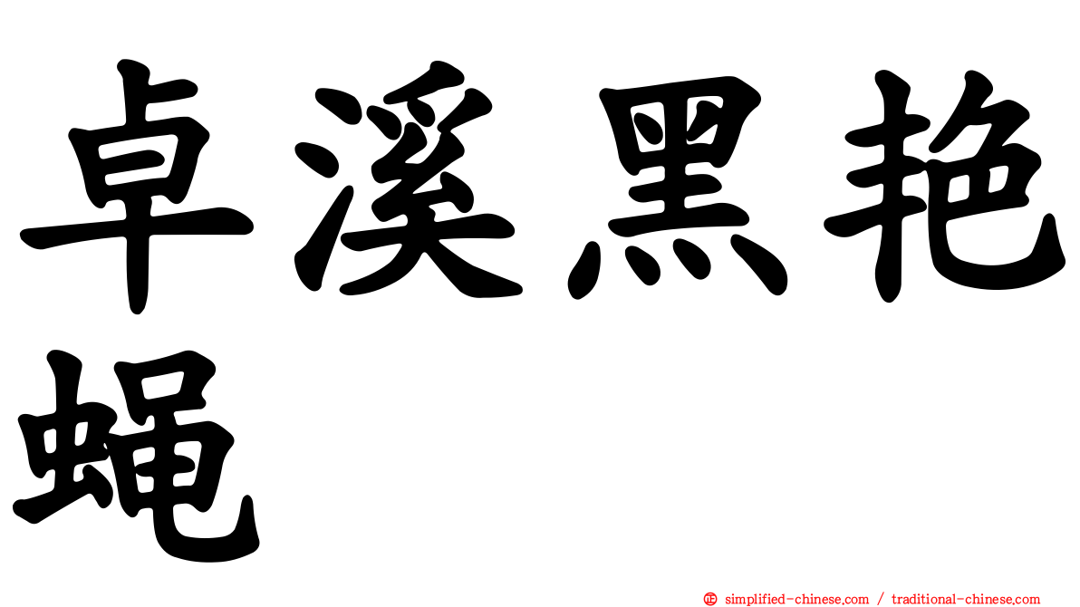 卓溪黑艳蝇