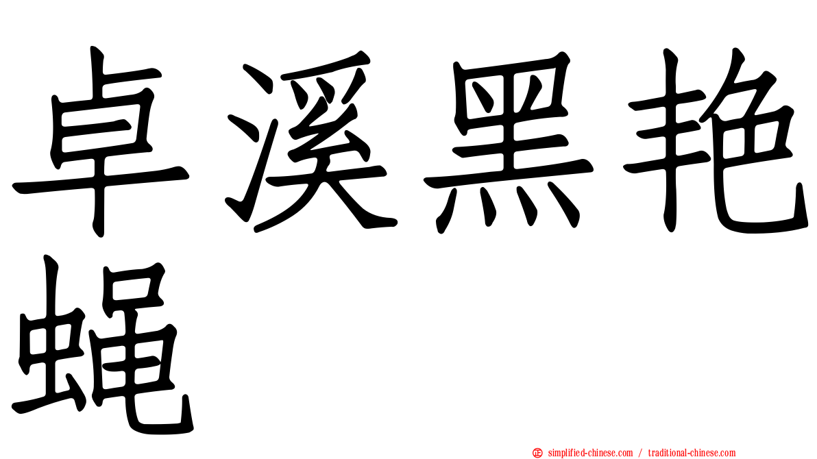 卓溪黑艳蝇