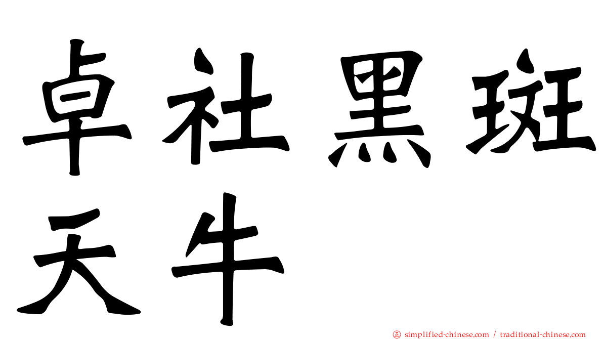 卓社黑斑天牛