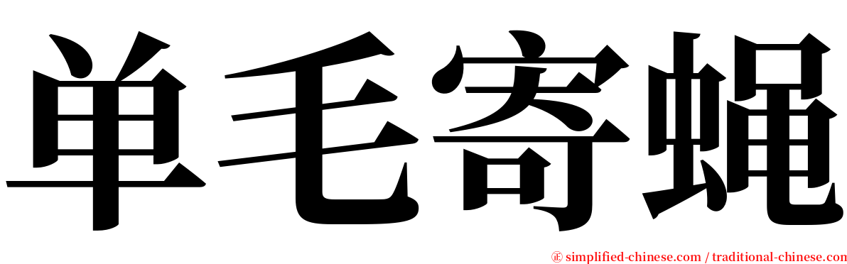 单毛寄蝇 serif font