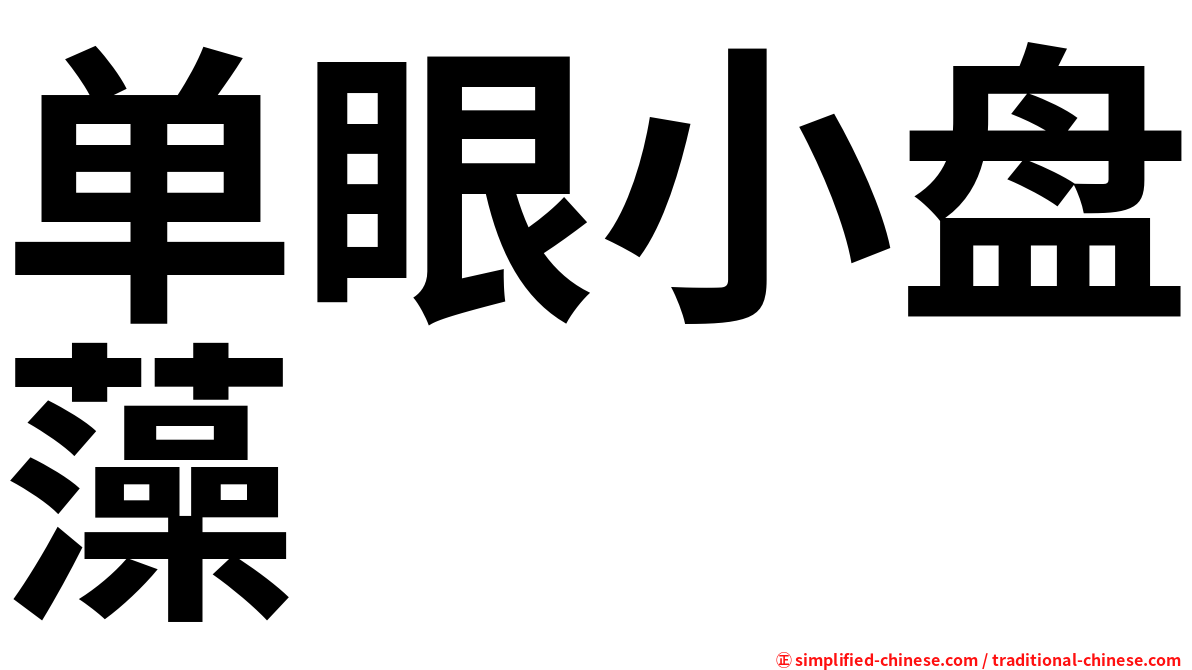 单眼小盘藻