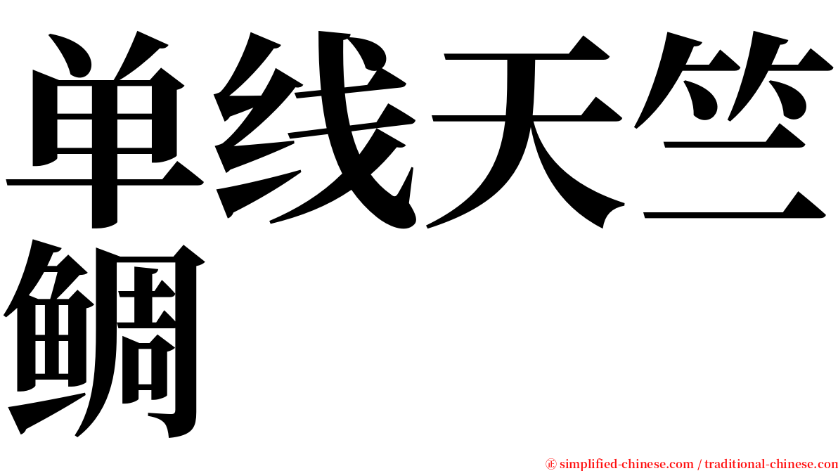 单线天竺鲷 serif font