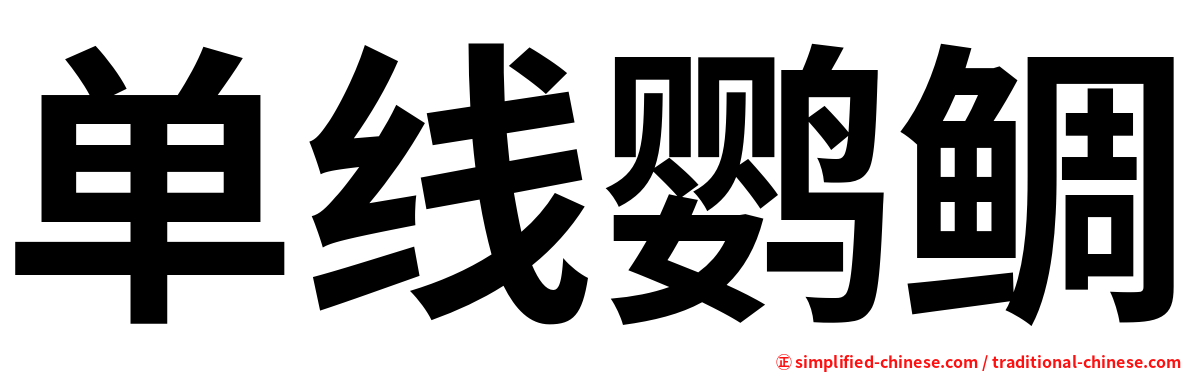 单线鹦鲷