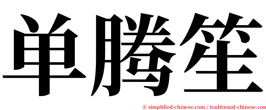 单腾笙 serif font