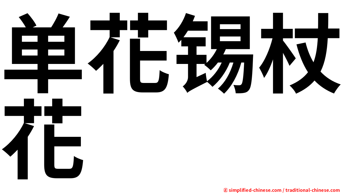 单花锡杖花