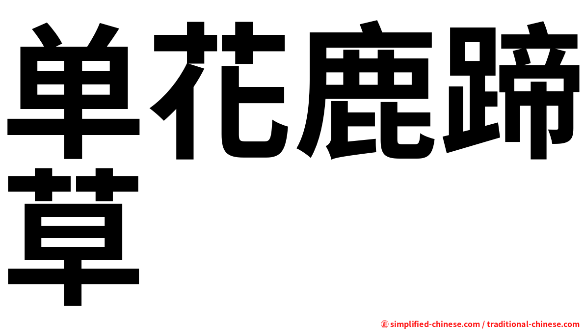 单花鹿蹄草