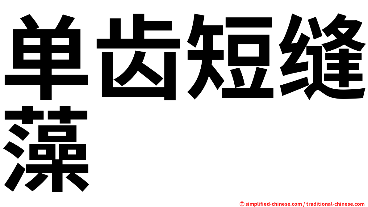 单齿短缝藻