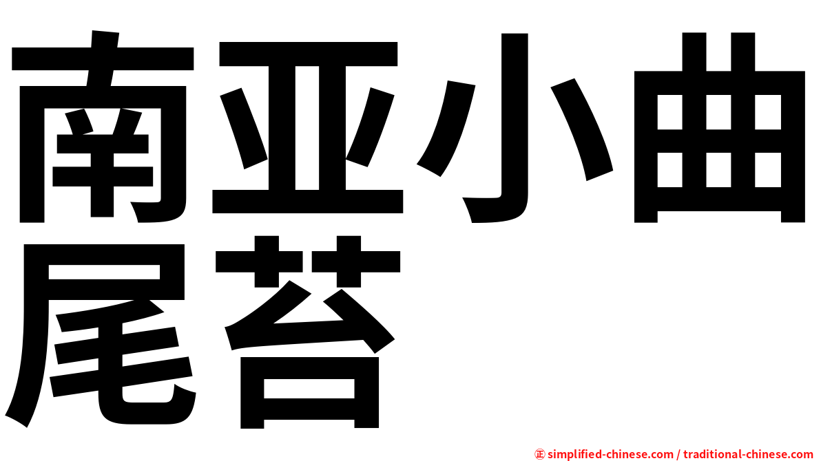 南亚小曲尾苔