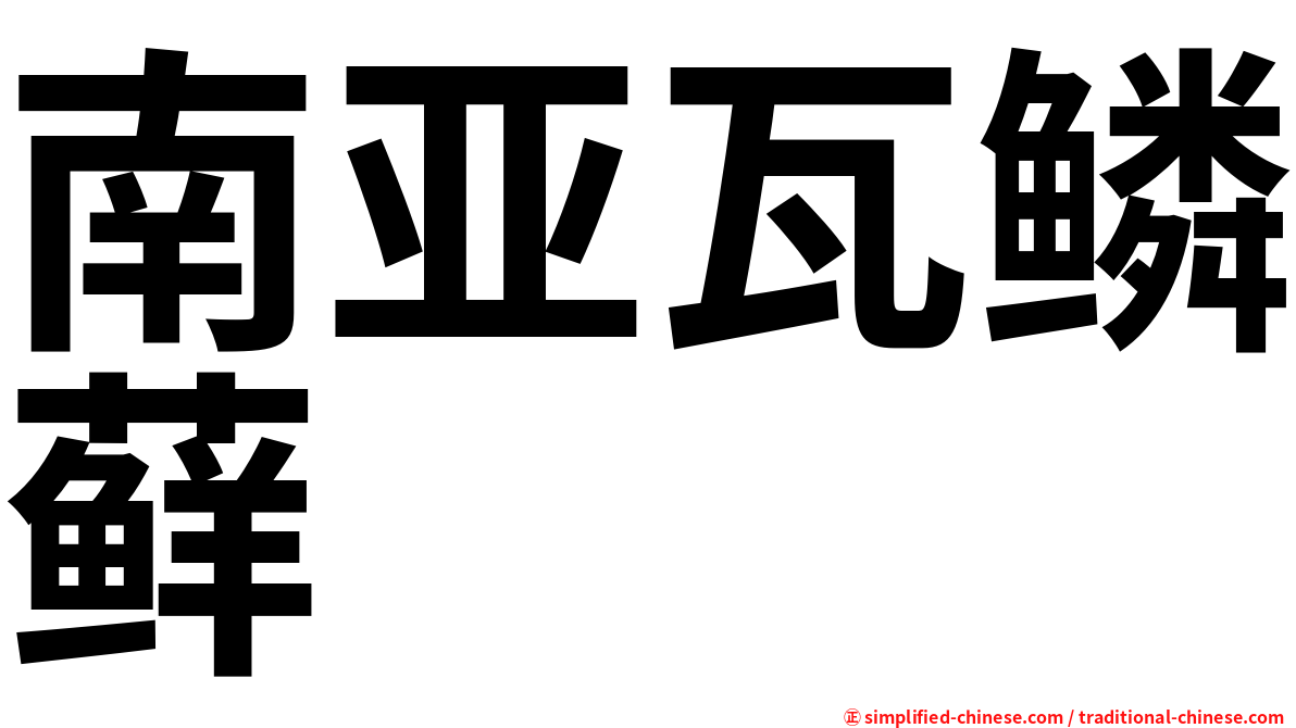 南亚瓦鳞藓