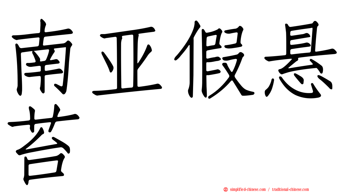 南亚假悬苔