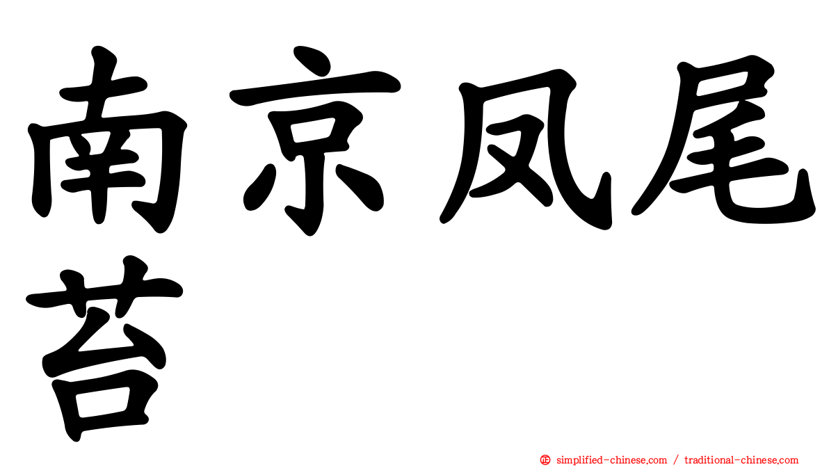 南京凤尾苔