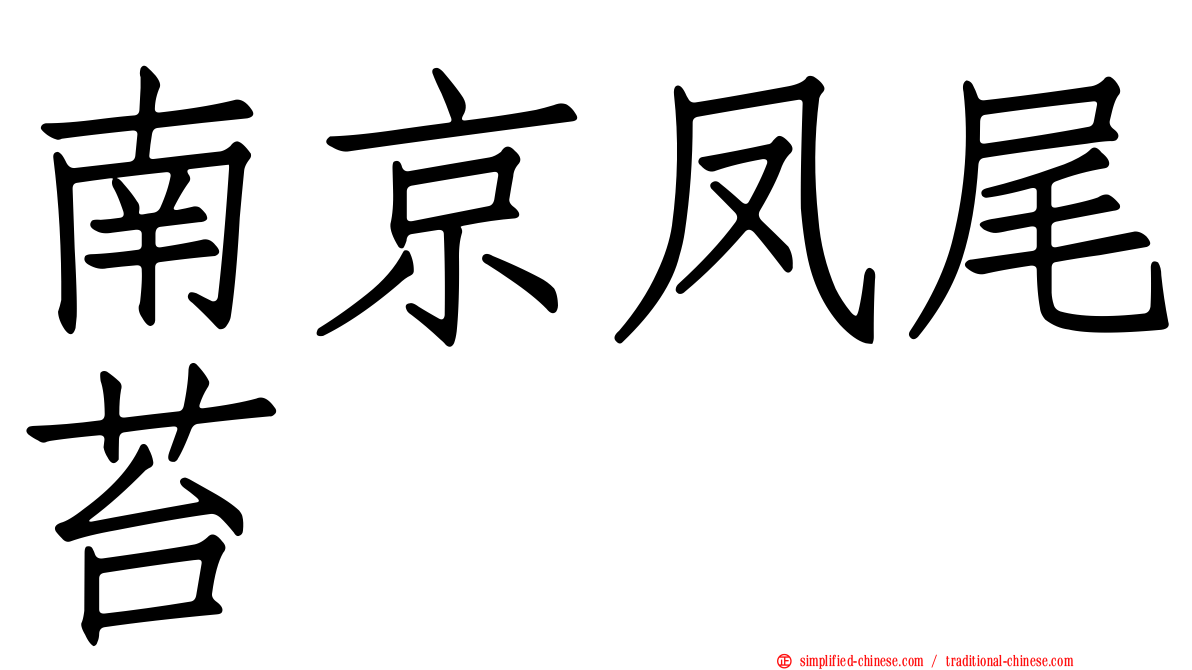 南京凤尾苔