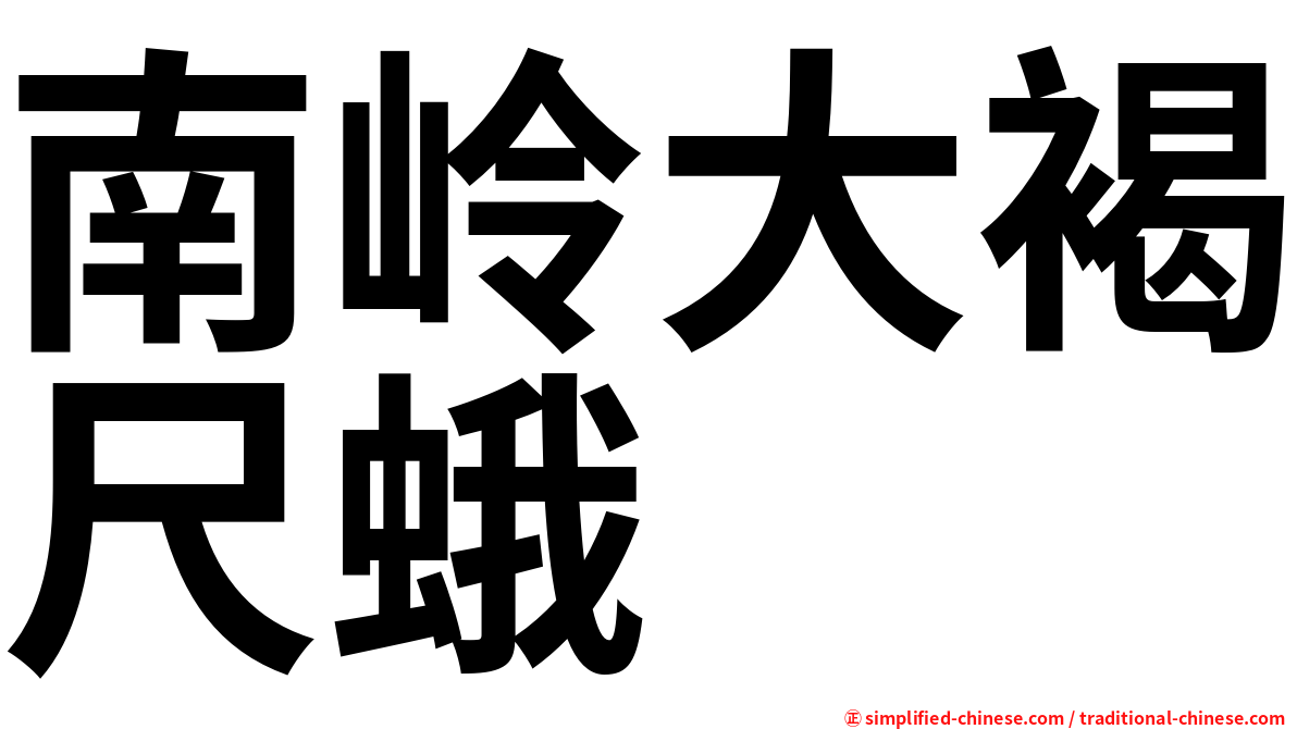 南岭大褐尺蛾