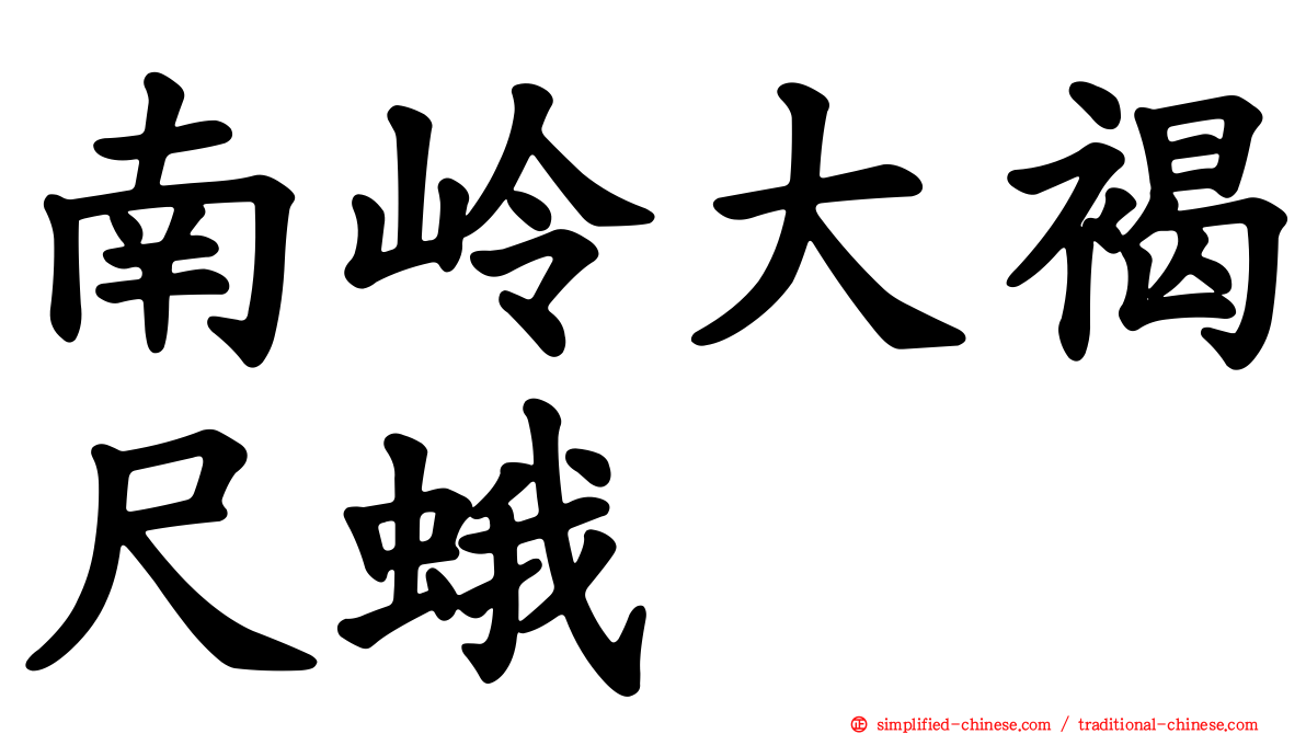 南岭大褐尺蛾