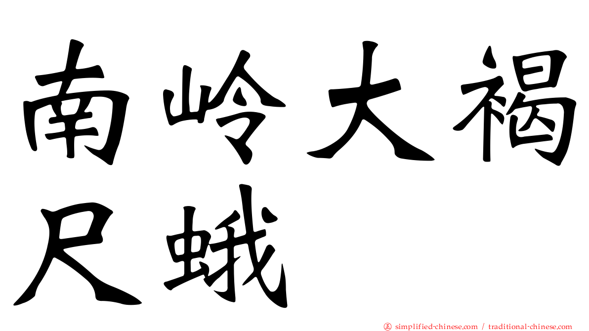 南岭大褐尺蛾