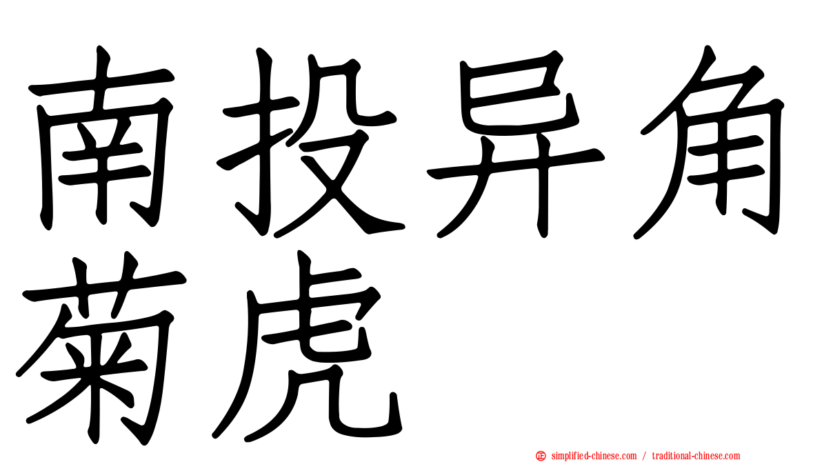 南投异角菊虎