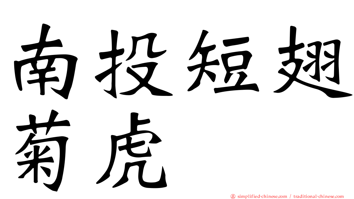 南投短翅菊虎