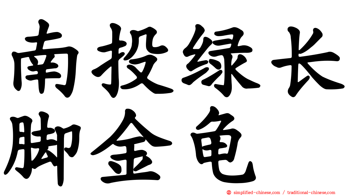 南投绿长脚金龟