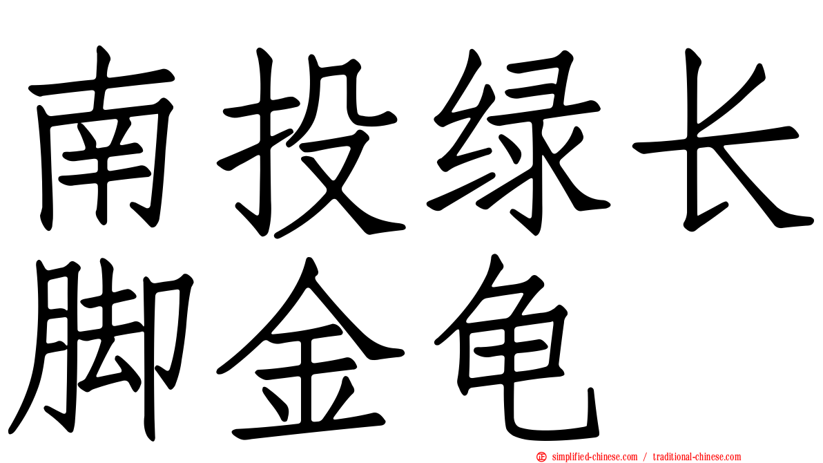 南投绿长脚金龟