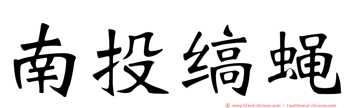 南投缟蝇